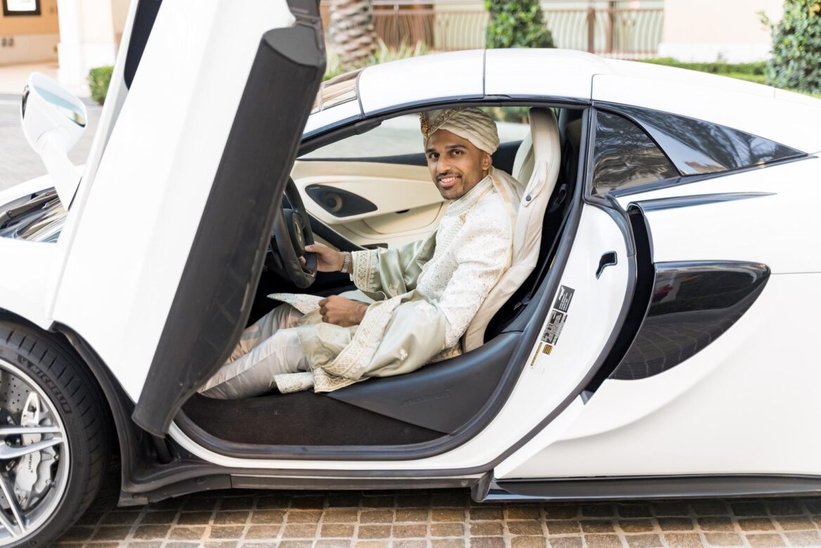 Groom photoshoot with car